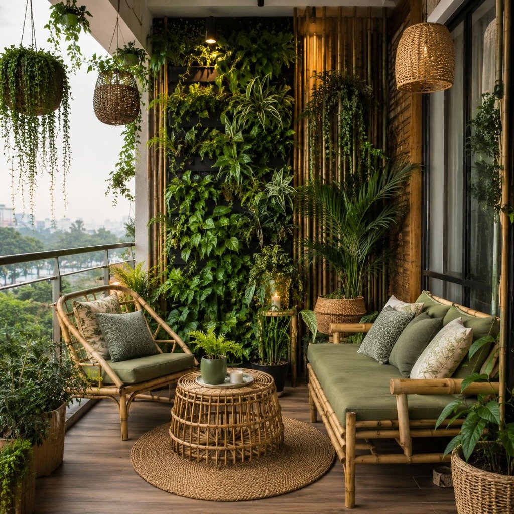 Tropical Vertical Garden Balcony
