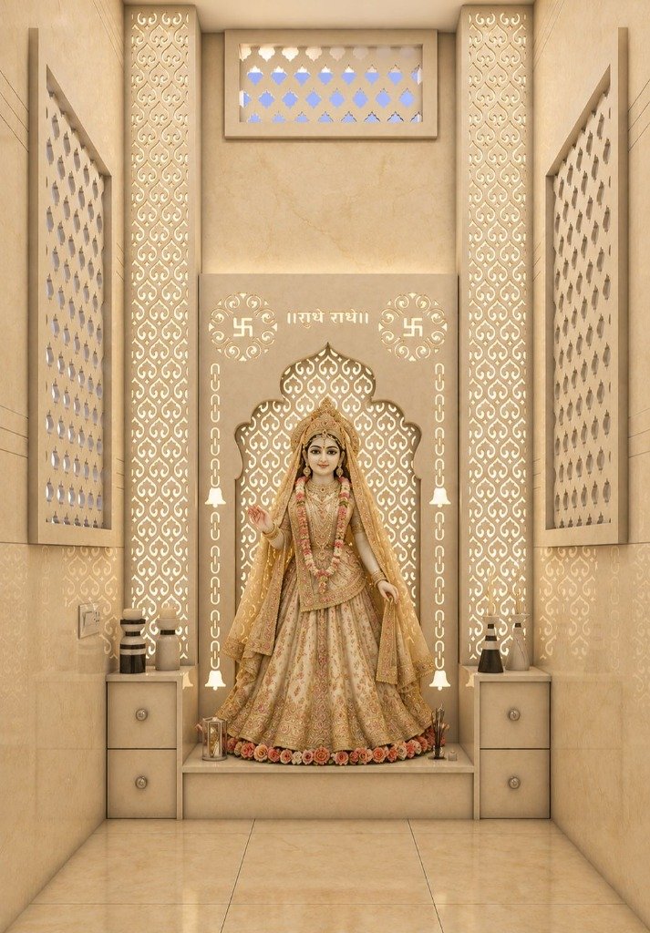 Sacred Mahadev & Walnut Timber Mandir