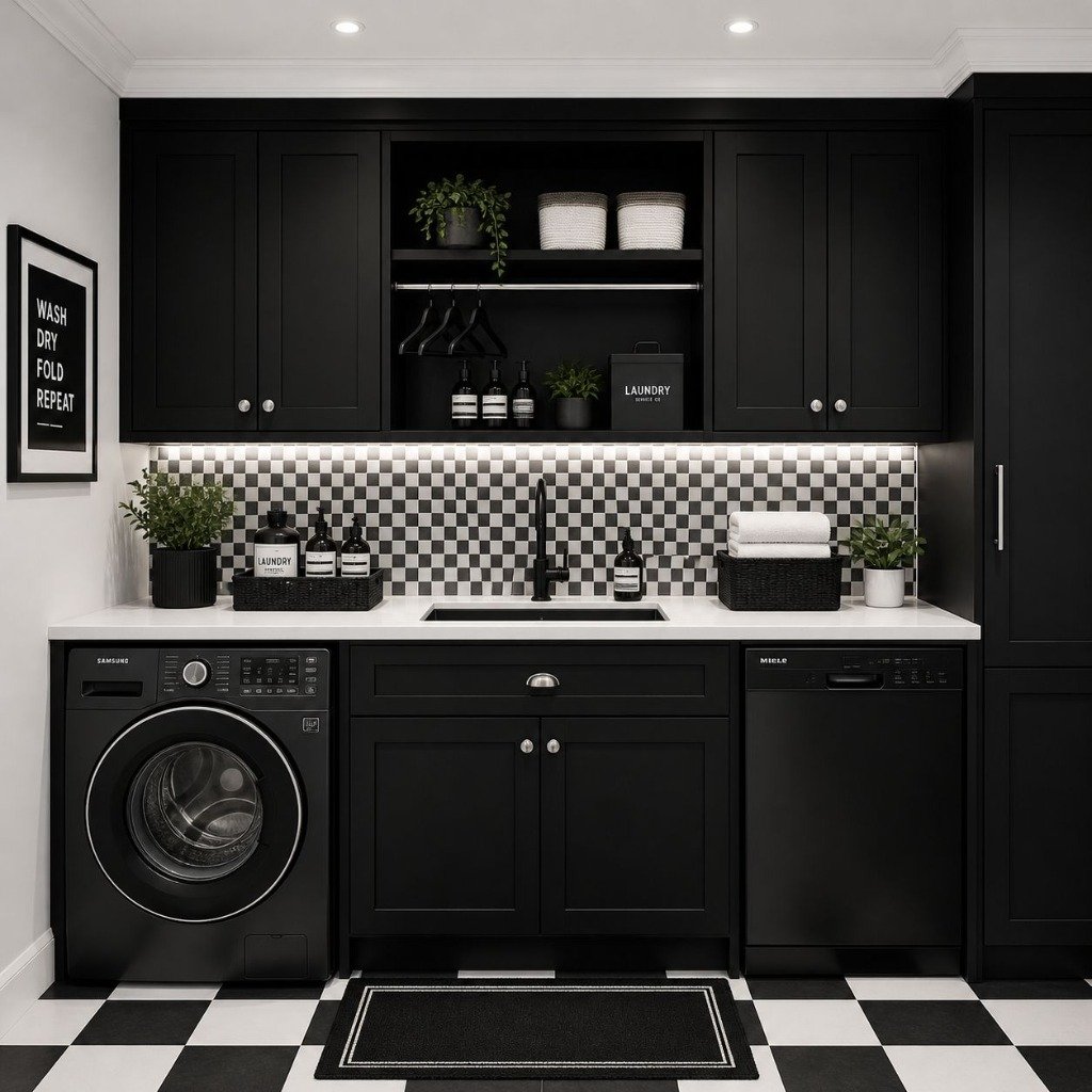 Monochrome Black Shaker & Checkerboard Utility Suite